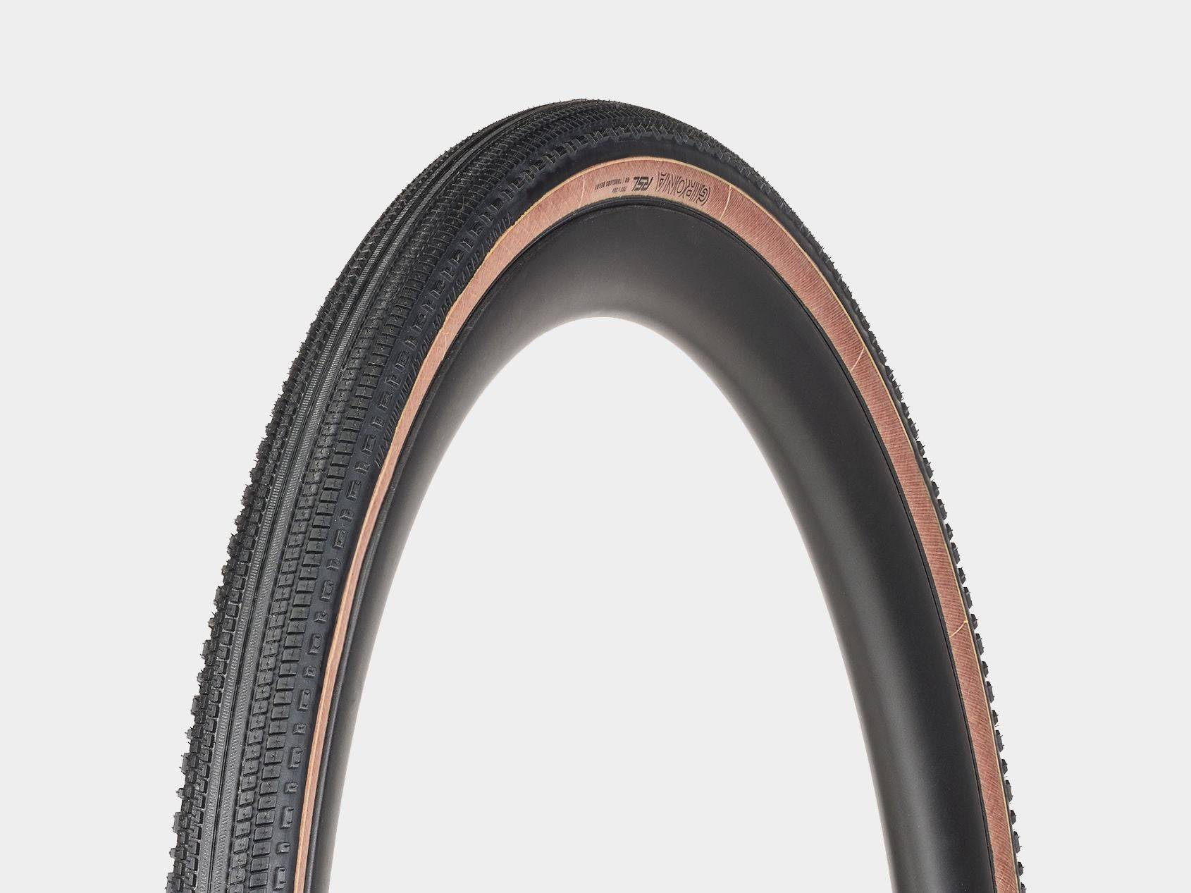 Bontrager Girona RSL GR TLR tubeless-ready gravel tyre with a durable tread pattern, designed for high-performance gravel riding.