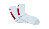 Colnago cycling socks 2019, breathable and durable performance socks, shown in a close-up of the black and white material.