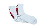 Colnago cycling socks 2019, breathable and durable performance socks, shown in a close-up of the black and white material.