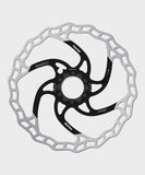Galfer Wave 6-bolt MTB disc brake rotor with high-performance design, showing the vented stainless steel rotor with six bolt holes.