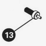 Park Tool 2497 push pin tip replacement for HBT-1 handlebar workshop tool, shown in close-up with metal and plastic components.