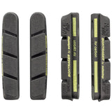 Bontrager Black Prince Race Pro brake pads for carbon rims, compatible with Campagnolo, shown with mounting surface and brake material.