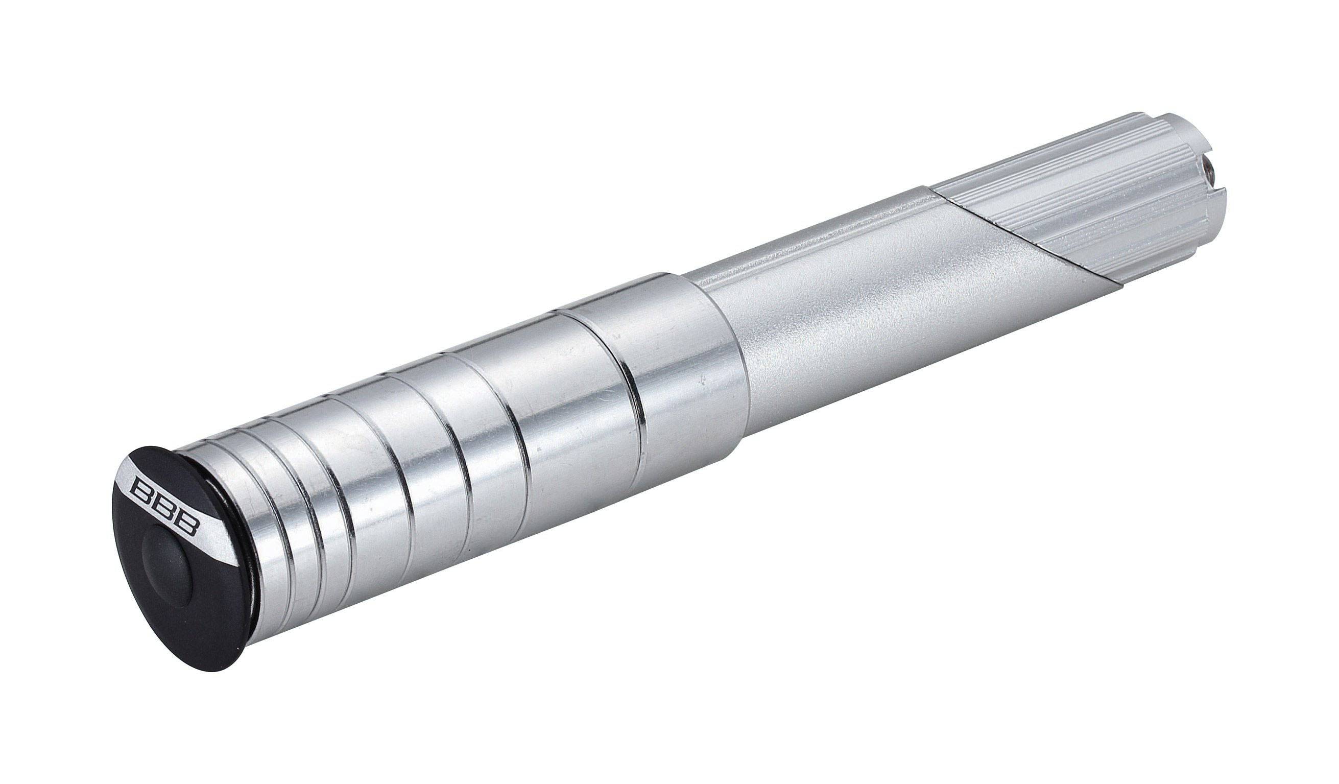 BBB Steerer Tube Extender BHP-20 for threaded and threadless bicycle headsets, shown in a close-up view of the component.