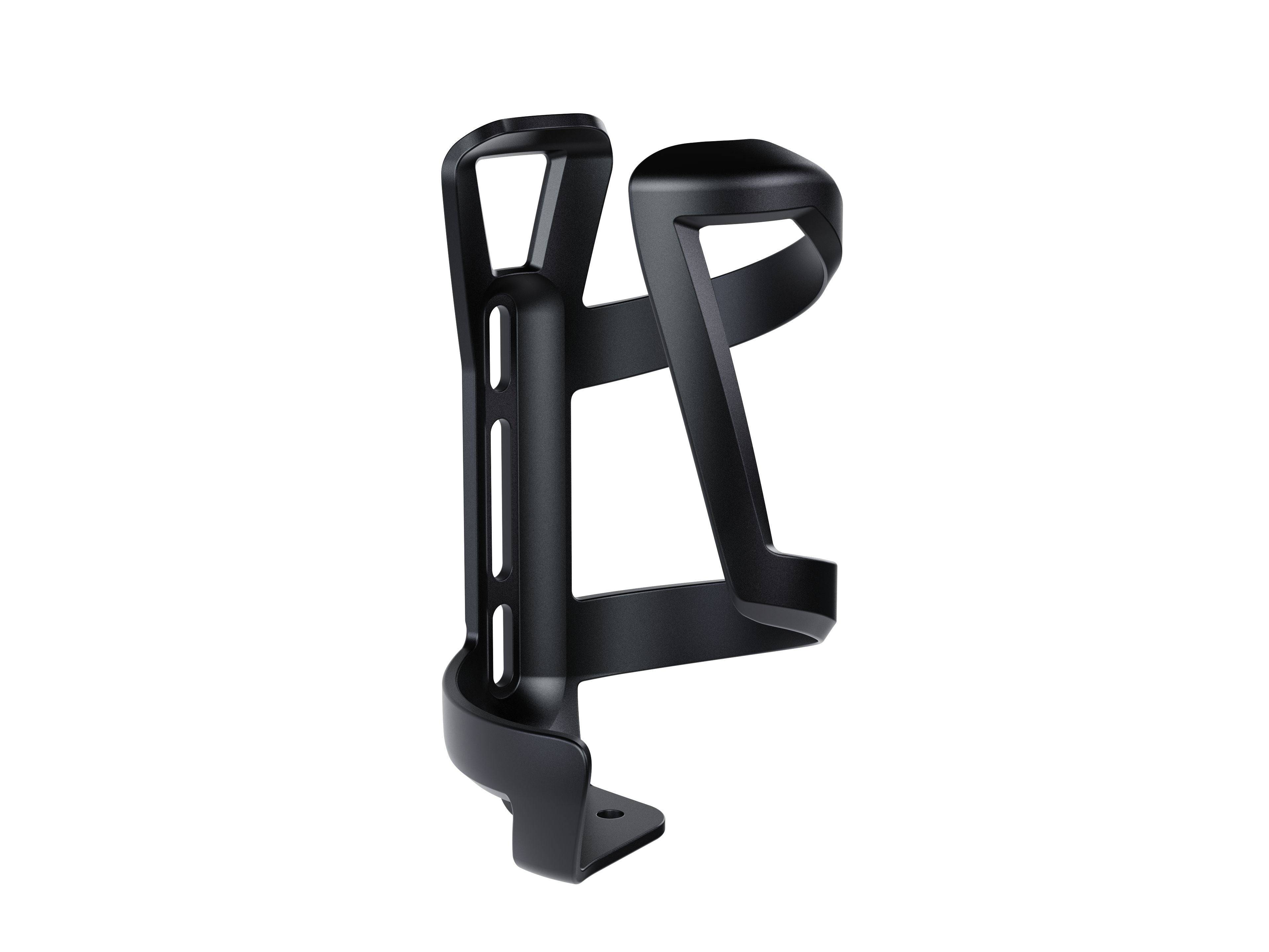 Trek eco-friendly bike accessory, left side load recycled water bottle cage mounted on a bike frame.