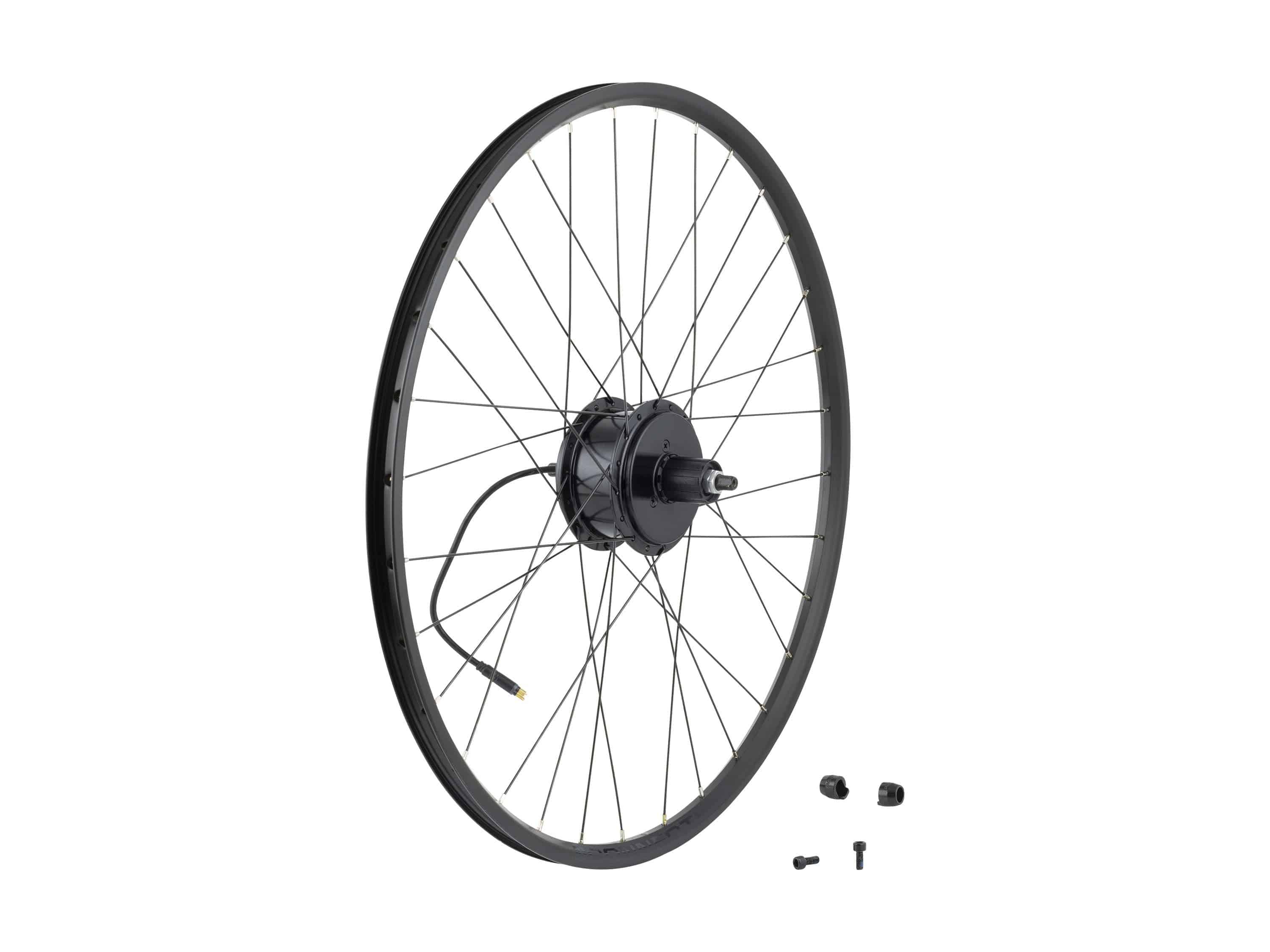 Bontrager 27.5-inch MTB wheel with 6-bolt disc brake mount, 32 spokes, tubeless-ready mountain bike component.