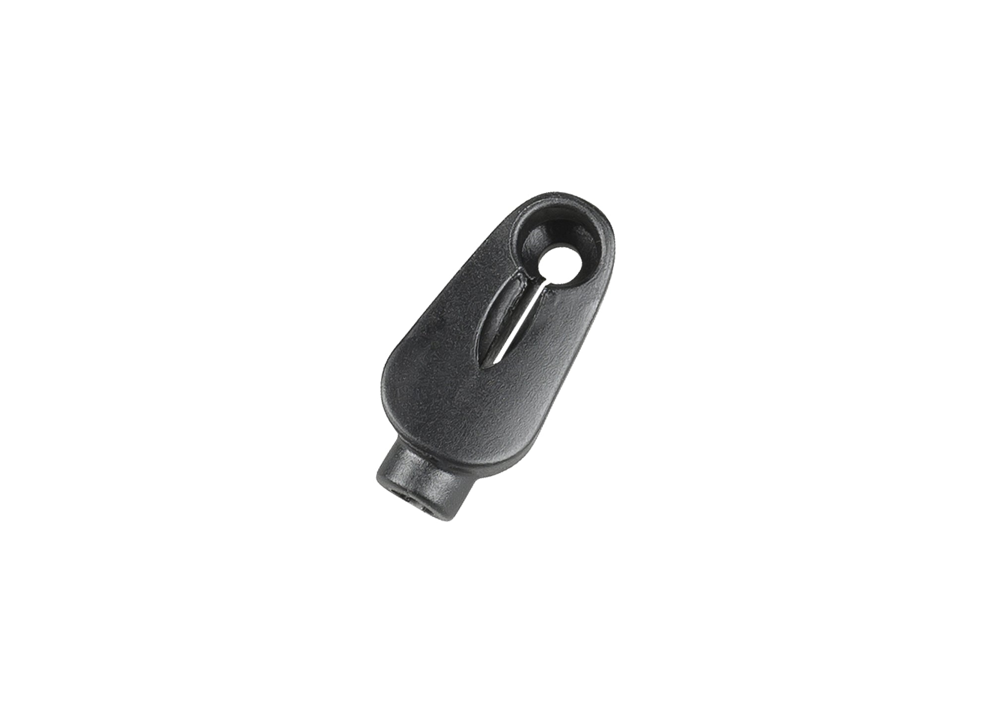 Black Trek downtube entry hole frame grommet for Di2 and Campy EPS wiring, designed to protect and organize internal cable routing.
