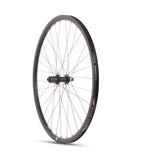 Black M Part Wheels road rear wheel with Shimano Tiagra CL hub, 700c Cyclone rim, 142x12mm axle for cycling components.