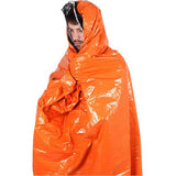 Lifesystems Heatshield thermal survival bag displaying waterproof, windproof emergency blanket for outdoor safety and warmth.