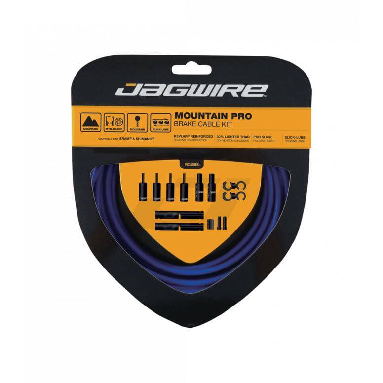 Jagwire Mountain Pro brake kit with cables and housing for mechanical disc bikes, featuring high-quality components and durable design.