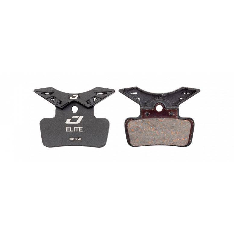 Jagwire Elite Cooling SRAM G2 disc brake pads with black cooling system for enhanced braking performance on bicycle components
