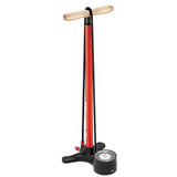 Lezyne Sport Floor Drive bike pump with 3.5-inch gauge, capable of reaching 220psi for precise tire inflation.