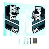 Fox Fork 34 Decal Kit: P-S Grey Logo Matte Black 2022 Spares & Accesories | Swinnerton Cycles