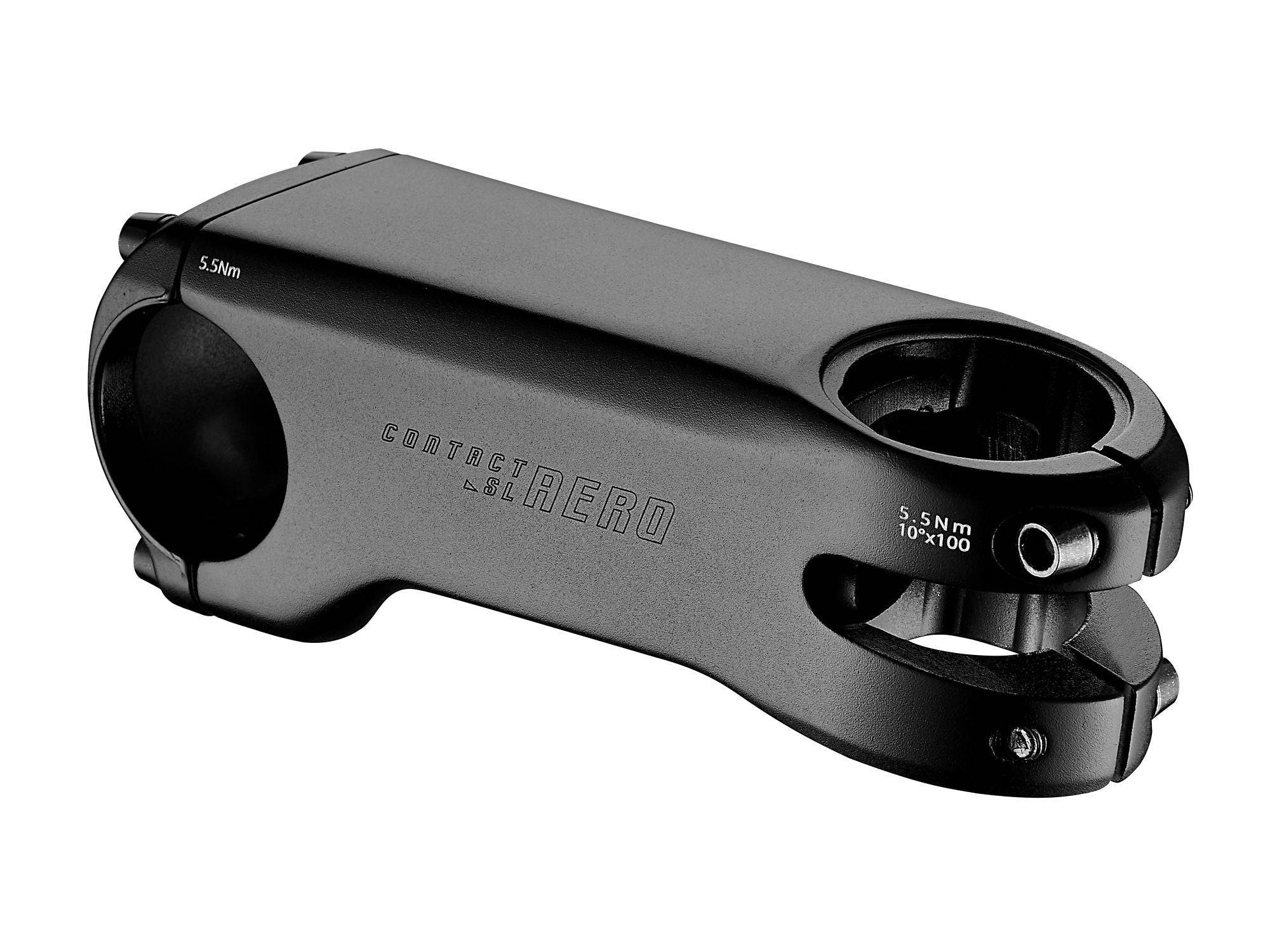Giant Contact SL Aero stem with internal routing for 2023+ Propel and EnviLiv Aero road bikes, showcasing sleek aerodynamic design.