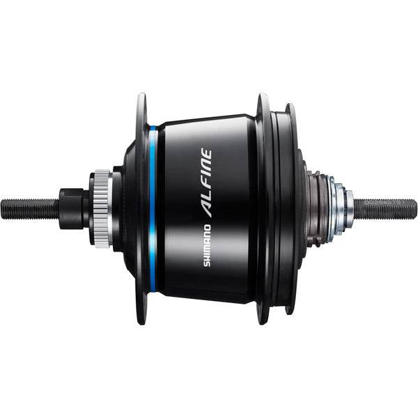 Shimano Alfine SG-S7051 11-speed Di2 internal hub gear with disc brake compatibility, shown mounted on a bicycle wheel.