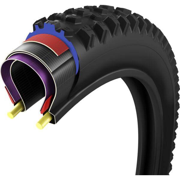 Vittoria Mostro Race 29x2.4 Enduro tubeless-ready folding mountain bike tire in full black, showing tread pattern and sidewall branding