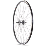 Black M Part Wheels rear track wheel with 700c rim and 16-tooth sprocket, suitable for road and track cycling components.