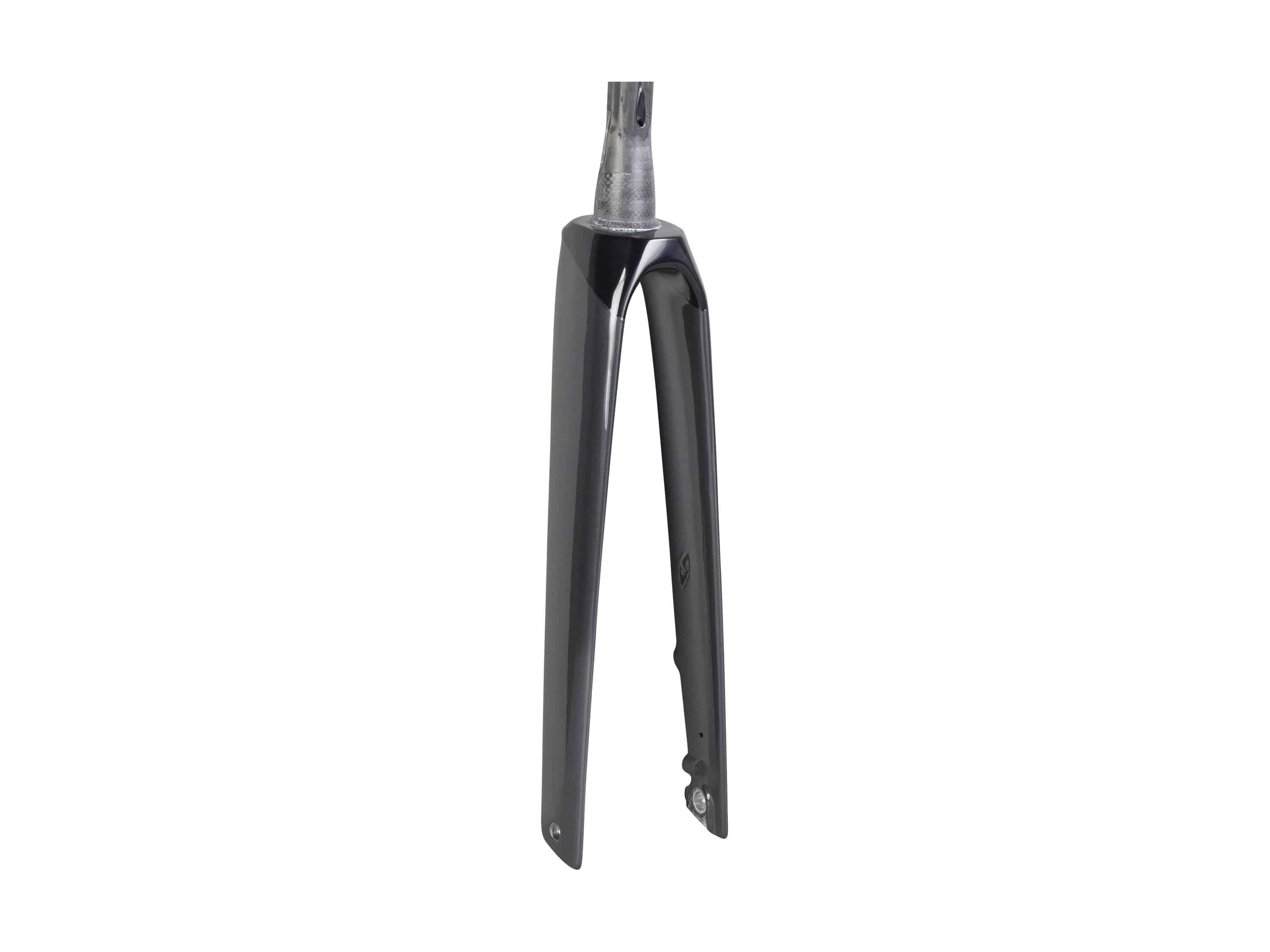Trek Madone SL7 rigid road bike fork, lightweight bike component with precise steering and control for high-performance cycling.