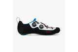 Fizik R1 Transiro road cycling shoe in black and white with dual BOA closures, size 38, showing the sleek design and closure system.