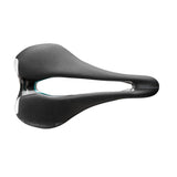 Selle Italia SLR Boost gravel saddle with lightweight gel padding, superflow design, and high-visibility inserts for comfort and visibility.