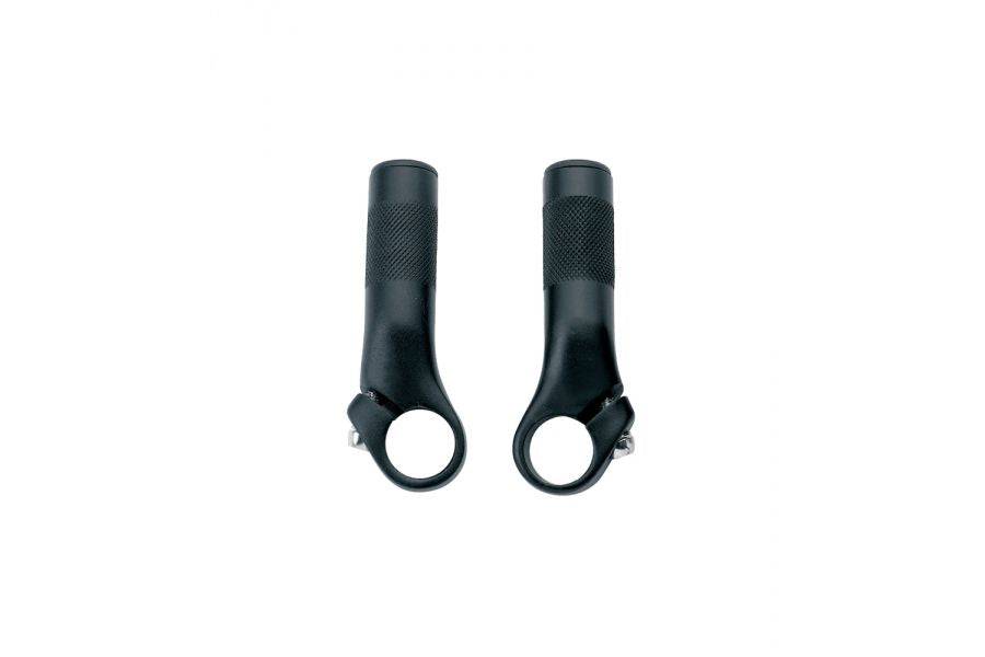 System EX forged alloy flat bar bike bar ends with anti-slip grip for enhanced control and durability.