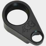 Wheels Manufacturing replaceable derailleur hanger 433-03 with 19mm black bolt on bike dropout, component for bike maintenance