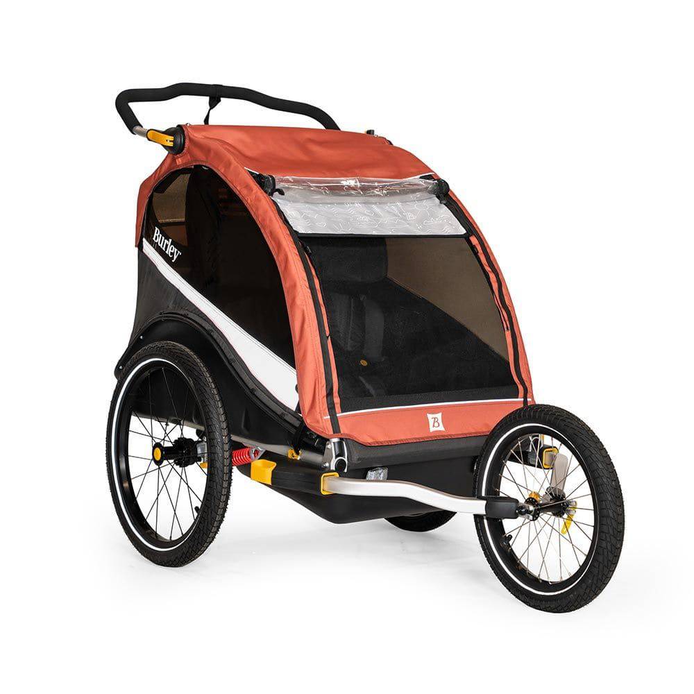 Burley Cub X bike trailer and stroller for e-bikes, all-terrain accessories with durable construction and versatile design.