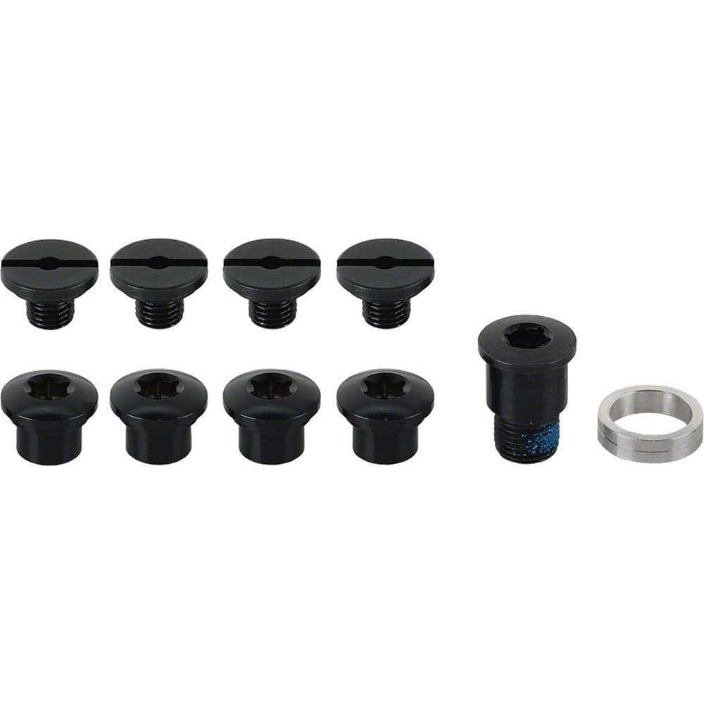 Campagnolo chainring bolts for secure fit and drivetrain performance, shown on a bicycle component.