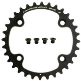 Campagnolo Chorus 12x road bike chainring with 4-arm design, lightweight components for smooth shifting performance.