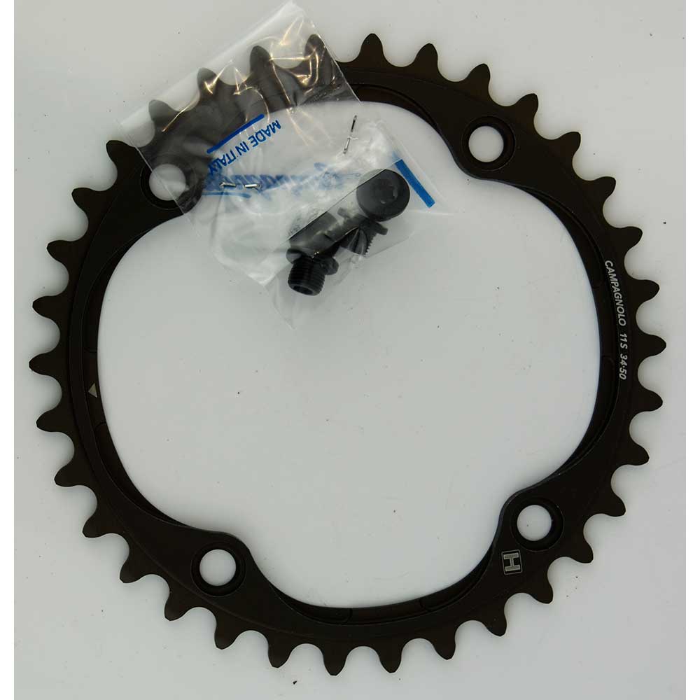 Campagnolo H11 11-speed chainrings for precise shifting and efficient drivetrain performance, shown mounted on bike crankset.