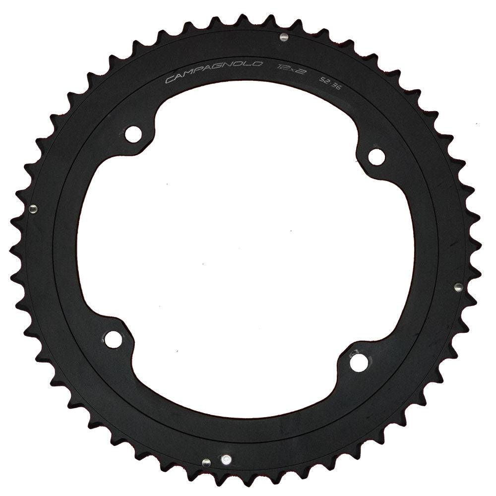 Campagnolo 12-speed chainrings for precise shifting and efficient drivetrain, shown on a bicycle component.