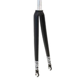 Columbus Tusk 1 1/8 road fork with forged aluminum head and carbon blades, lightweight bike components for racing and performance.