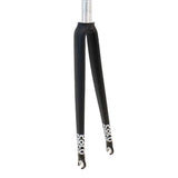Columbus Tusk 1 1/8 road fork with forged aluminum head and carbon blades, lightweight bike components for racing and performance.