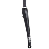 Columbus Futura Cross+ 1 1/2 Tapered Semi-Integrated Disc Fork for bikepacking, showing the black fork with disc brake mount.