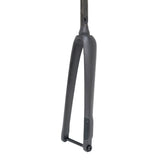 Columbus Futura Trefoil 1 1/2 tapered fork in raw unpainted finish with flat mount disc brake compatibility, component for bicycles.