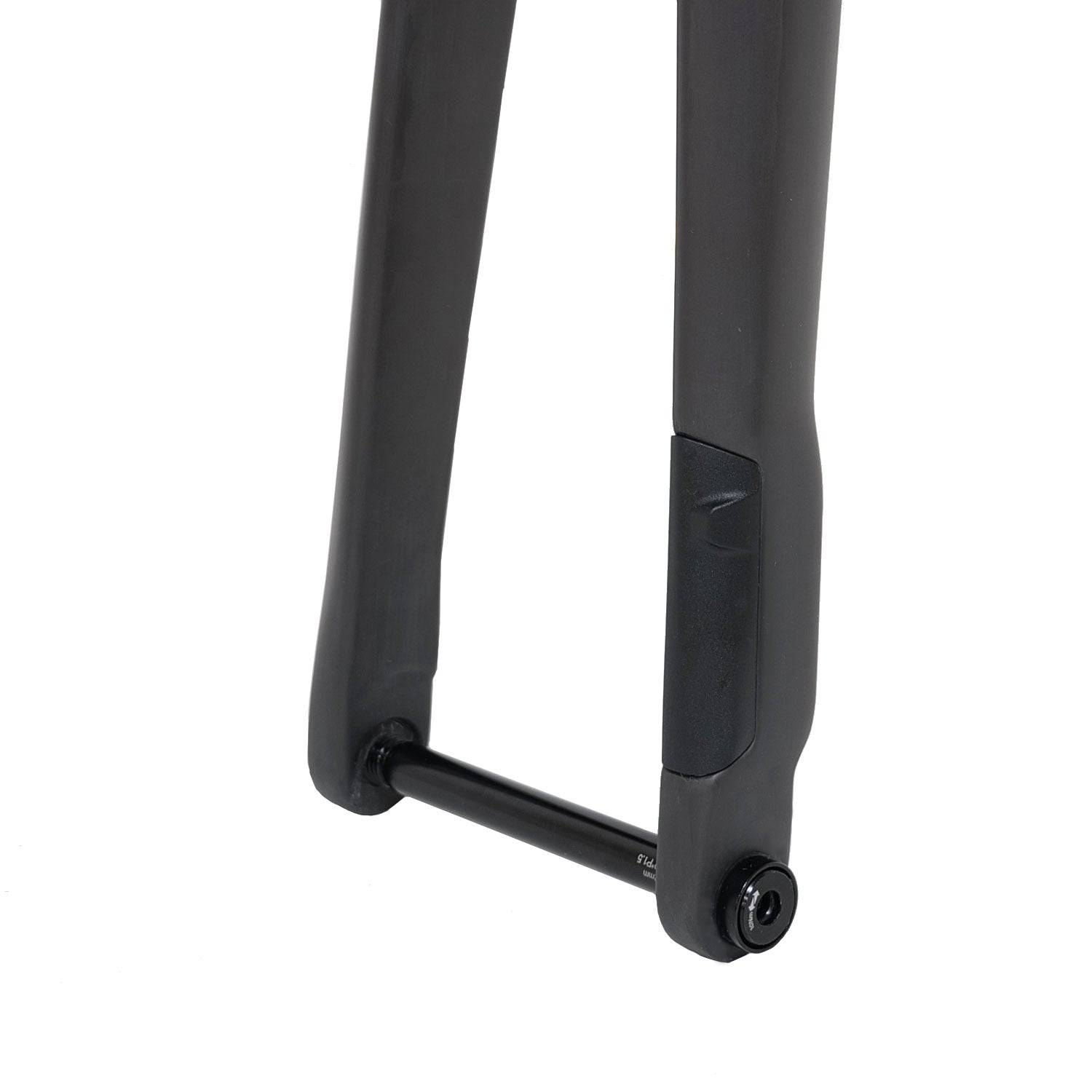 Columbus Futura Trefoil 1 1/2 tapered fork in raw unpainted finish with flat mount disc brake mount, component for bicycle frames.