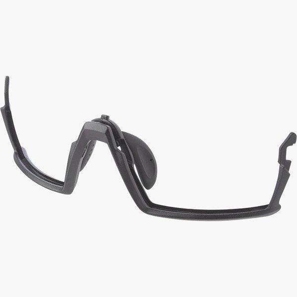 Madison Eyewear Engage matte black replacement nose piece for Cipher frames, showing the spare nose part on a plain background.