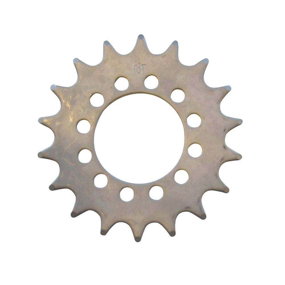 Gusset Components fixed cog sprocket for 6-bolt disc mount hubs, 3/32 inch track sprocket for bicycle drivetrain.