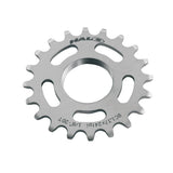 Halo Track Sprockets 1/8" fixed gear track cog, CNC machined from Cr-Mo steel, shown in close-up detail.