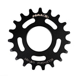 Halo Track Sprockets 1/8" fixed gear track cog made of CNC machined Cr-Mo steel, shown close-up with detailed teeth.