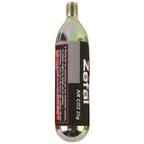 Zefal threaded 25g CO2 cartridges for bike tire inflation, showing metal cartridges with threading for quick inflation spares.