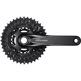 Shimano Deore FC-M6000 10-speed MTB chainset with hollowtech II crank arms and 50mm chain line, bike components.