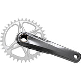 Shimano XTR FC-M9120 12-speed crank set without chainring, featuring a 52mm chainline and lightweight component design.