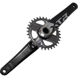 Shimano XTR FC-M9200 12-speed MTB crank set with 55mm chain line, shown without chainring, for mountain bike components.