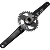 Shimano XTR FC-M9220 12-speed crankset with 165mm arm length and 55mm chainline, without chainring, bike component.