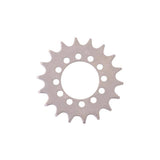 Problem Solvers Track Sprockets disc mount fixed cog for fixed-gear bikes, 18-tooth component with metal finish.