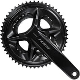 Shimano 105 FC-R7100 12-speed road bike crankset with double chainrings and HollowTech II design, component for high-performance cycling.
