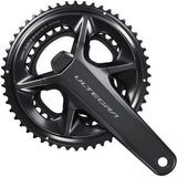 Shimano Ultegra FC-R8100-P 12-speed double power meter crankset with chainrings, cycling component for road bikes.