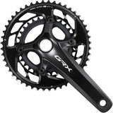 Shimano GRX FC-RX820 2x12-speed gravel bike chainset with Hollowtech II crank arms and chainrings, designed for gravel cycling.