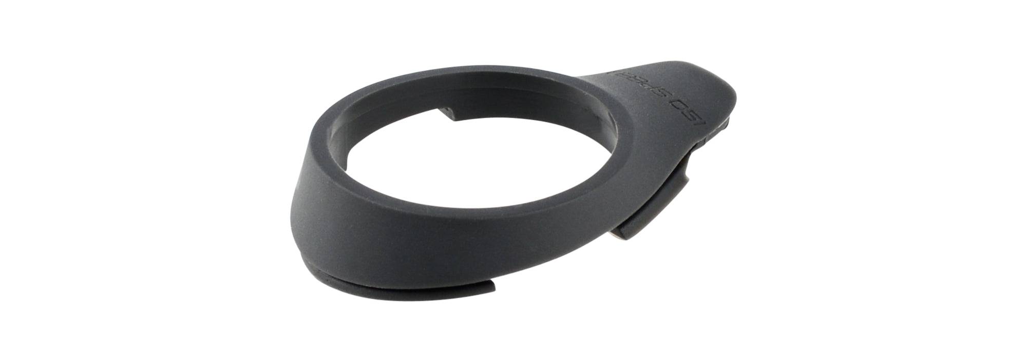 Black Trek Domane SLR IsoSpeed front headtube cover for bike frame protection, designed for Trek road bikes.