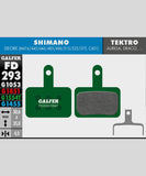 Galfer Pro bike disc brake pads for downhill and enduro racing, showcasing high-performance brake components with detailed friction material
